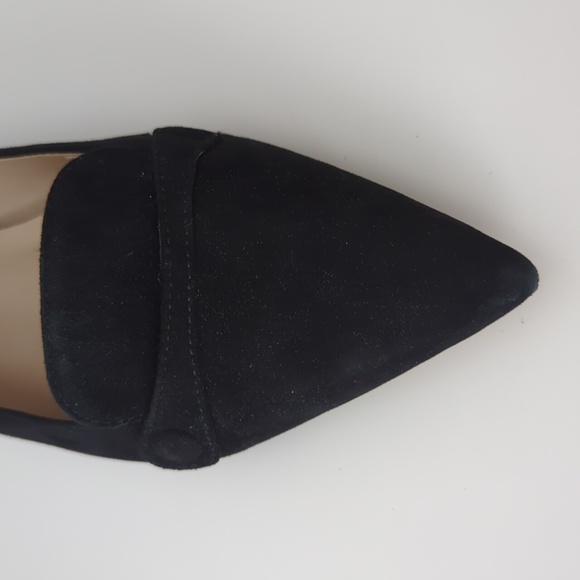 Ann Taylor Black Suede Pointed Ballet Flats - Size 8 - Picture 6 of 6